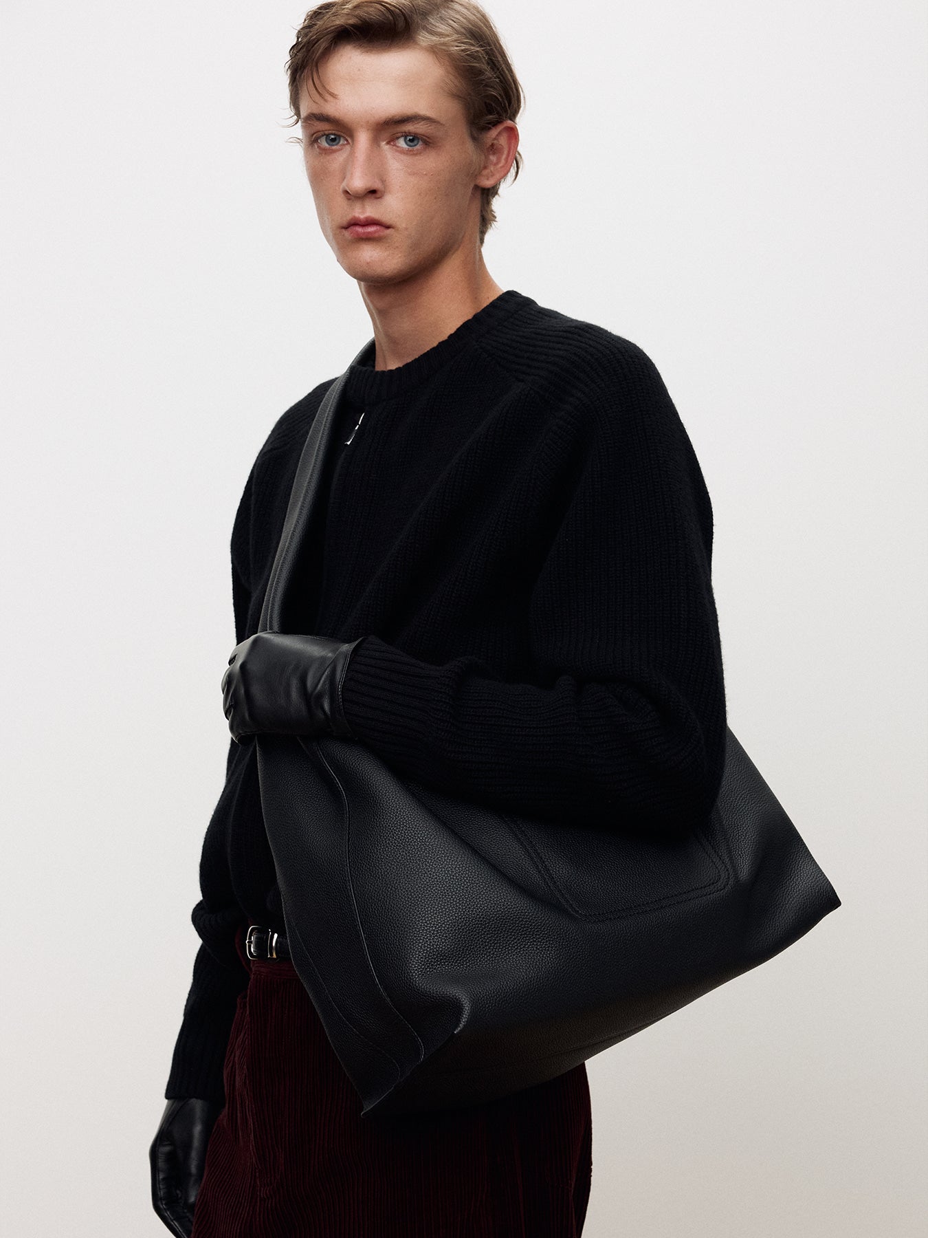 Tonywack - Merino Wool Knitted Zip-Up Jumper (Black) product image 9 | TRAB K-Fashion Australia