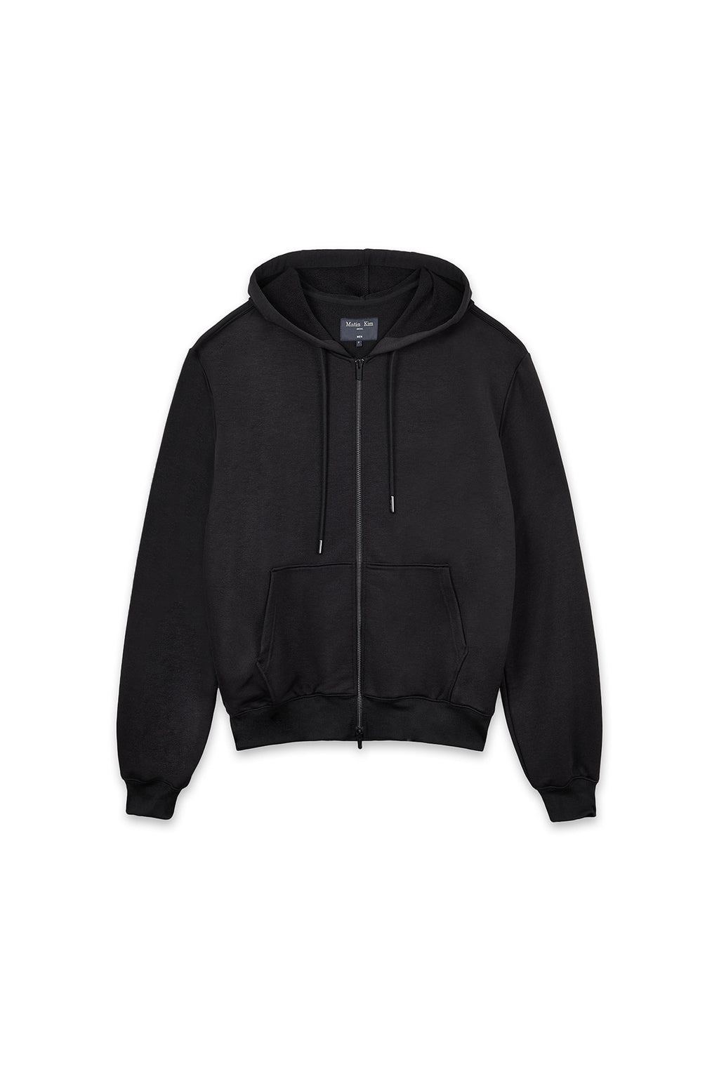 Matin Kim - Back Logo Glitter Hoody Zip Up (Black) product image 1 | TRAB K-Fashion Australia