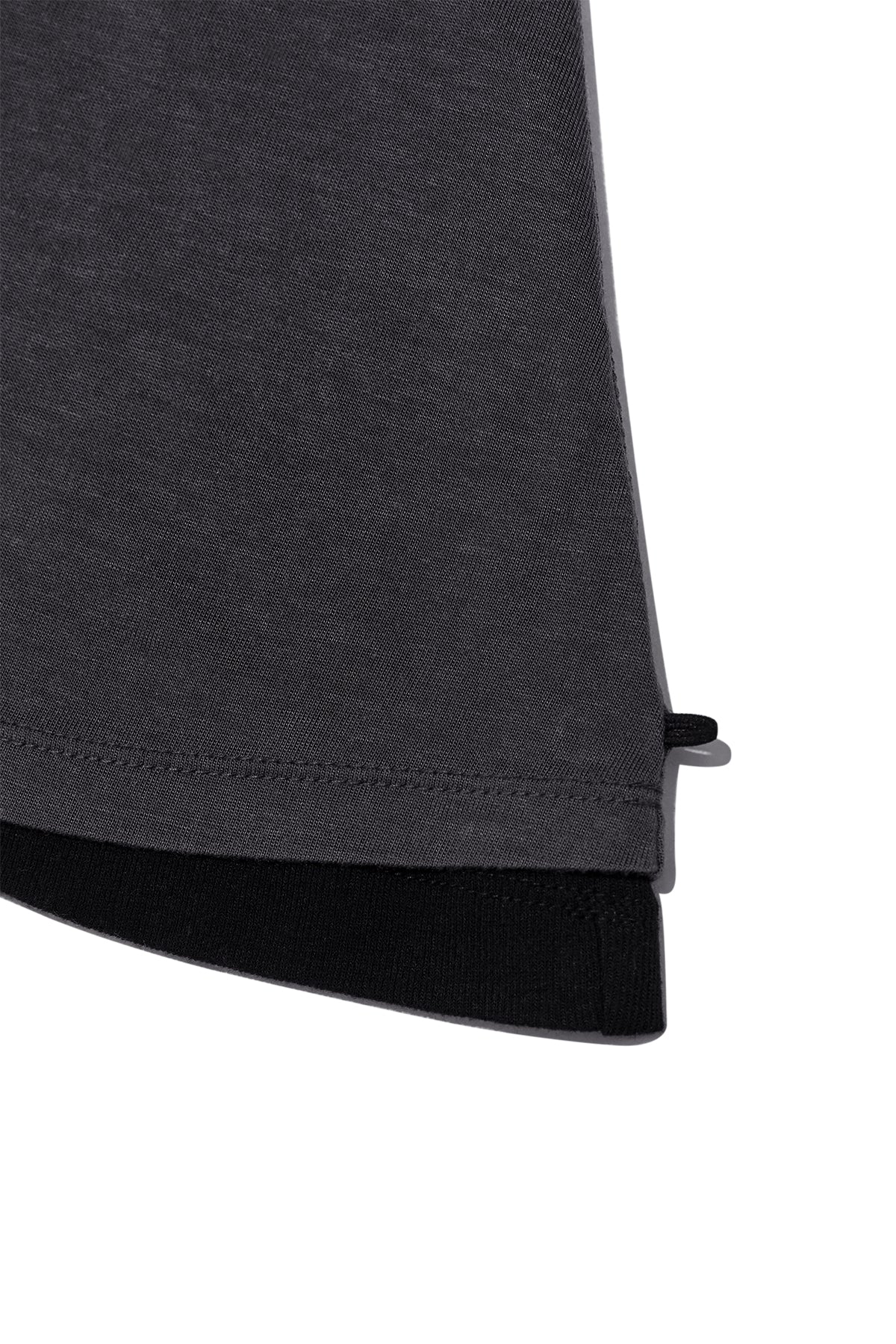 Matin Kim - Turn Up Detail Layered Top (Charcoal) product image 4 | TRAB K-Fashion Australia
