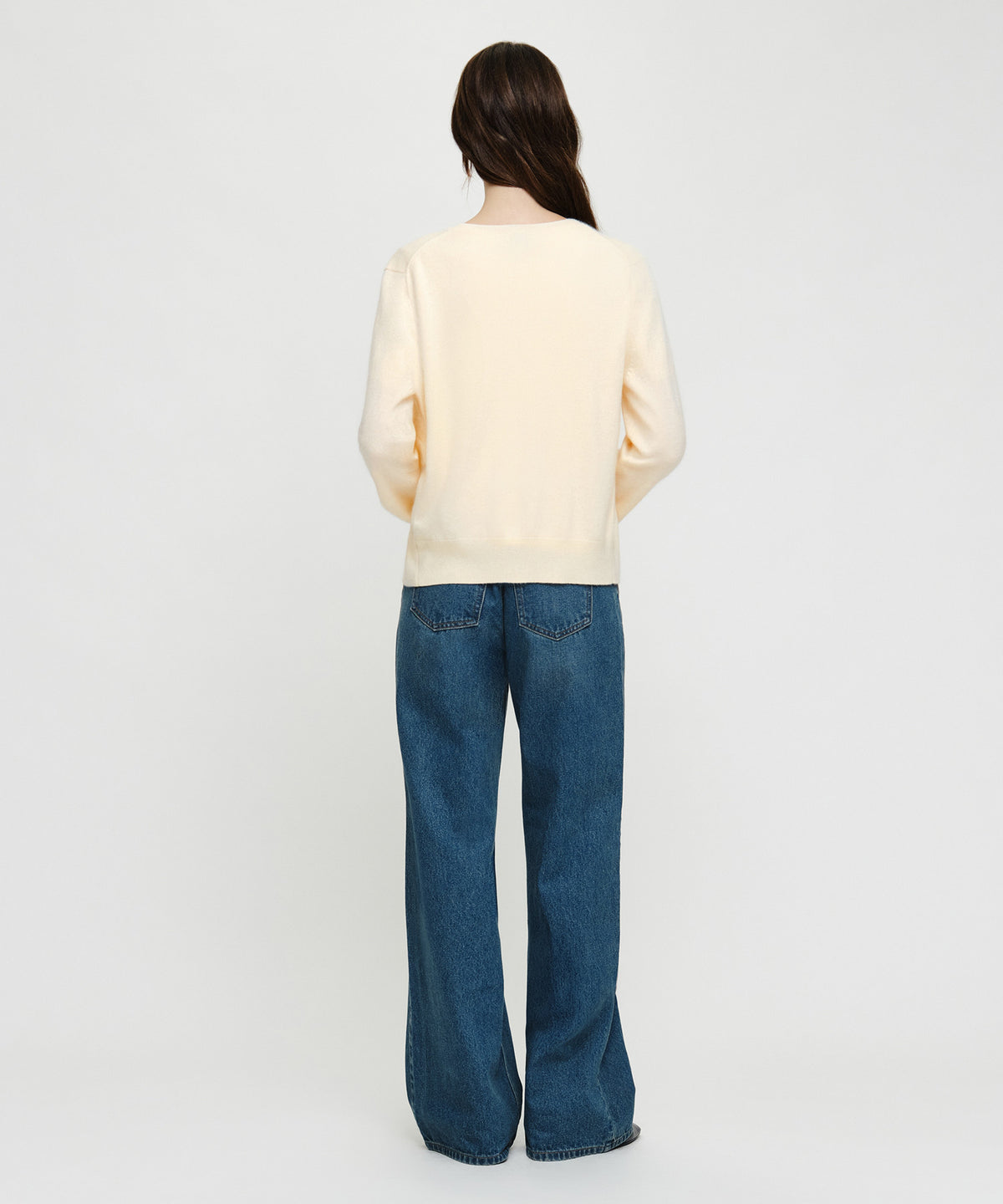 Marithe & Francois Girbaud - [Pre-order – Ships 7 Oct] Semi-wide Denim Pants (Dark Blue) product image 5 | TRAB K-Fashion Australia