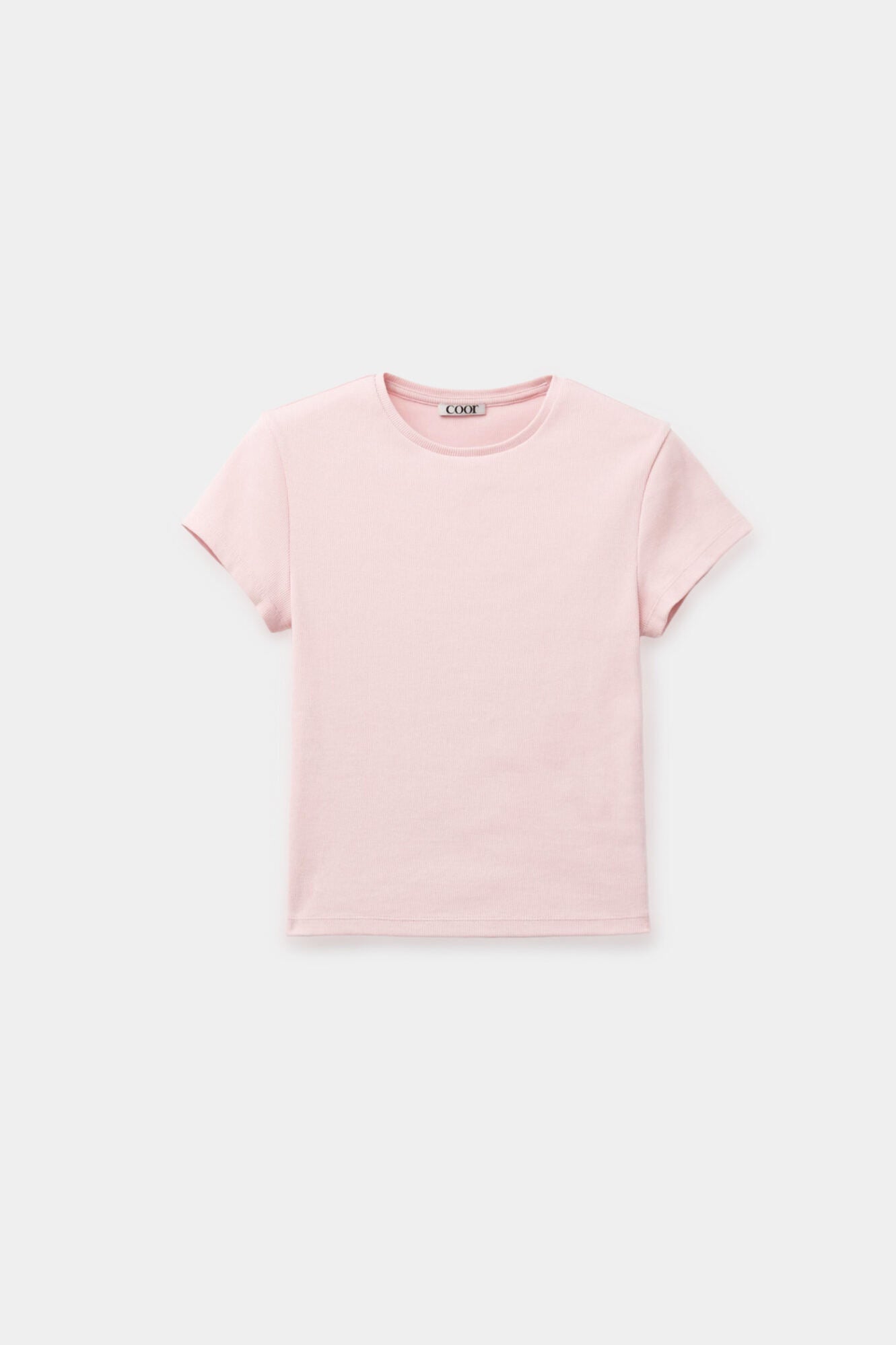 Coor - Ribbed Crop T-Shirt (Indi Pink) product image 1 | TRAB K-Fashion Australia