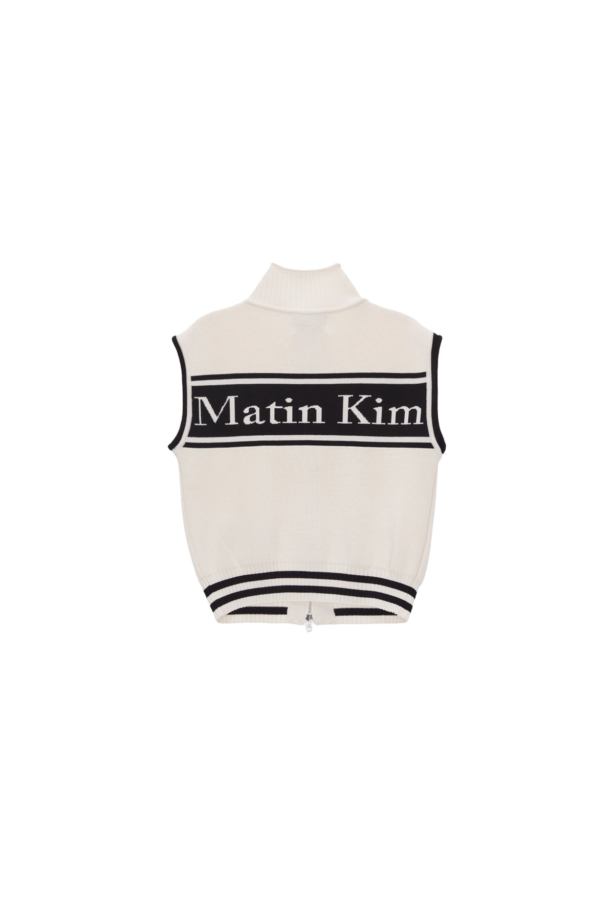 Matin Kim - Spell Point Stripe Knit Vest (Ivory) | TRAB K-Fashion A