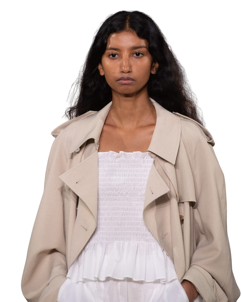 Kimhe Kim - Seersucker Smoked Top (White) product image 3 | TRAB K-Fashion Australia