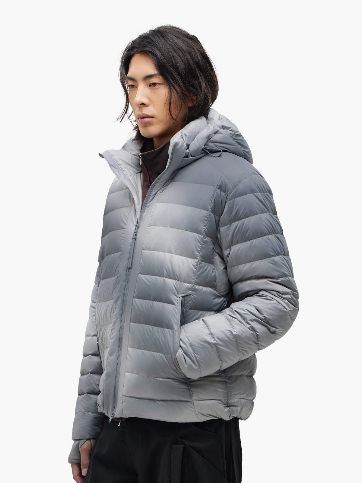 Jiyong Kim - Lightweight Down Jacket (Charcoal) product image 2 | TRAB K-Fashion Australia