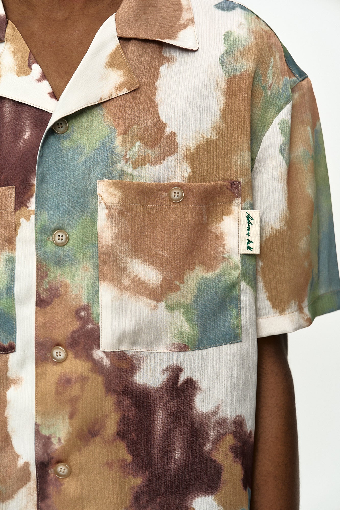Andersson Bell - Nana Open Collar Shirt (Beige/Brown) product image 5 | TRAB K-Fashion Australia