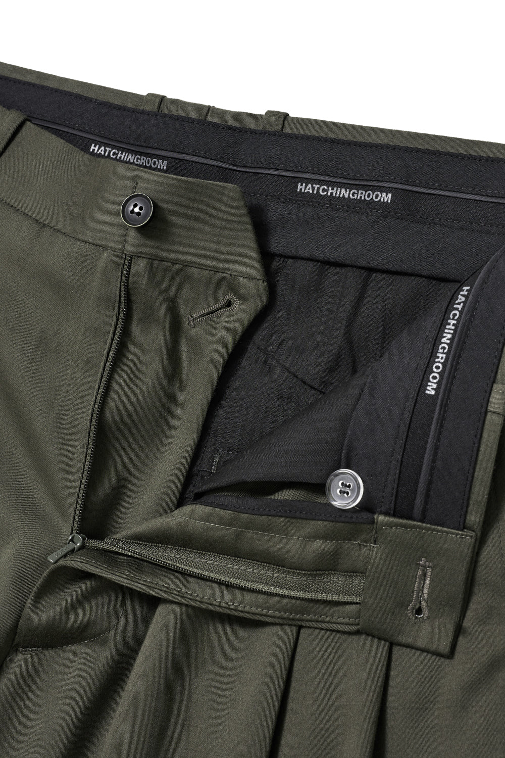 Hatchingroom - Two Pleats Shorts Dark (Khaki) product image 5 | TRAB K-Fashion Australia