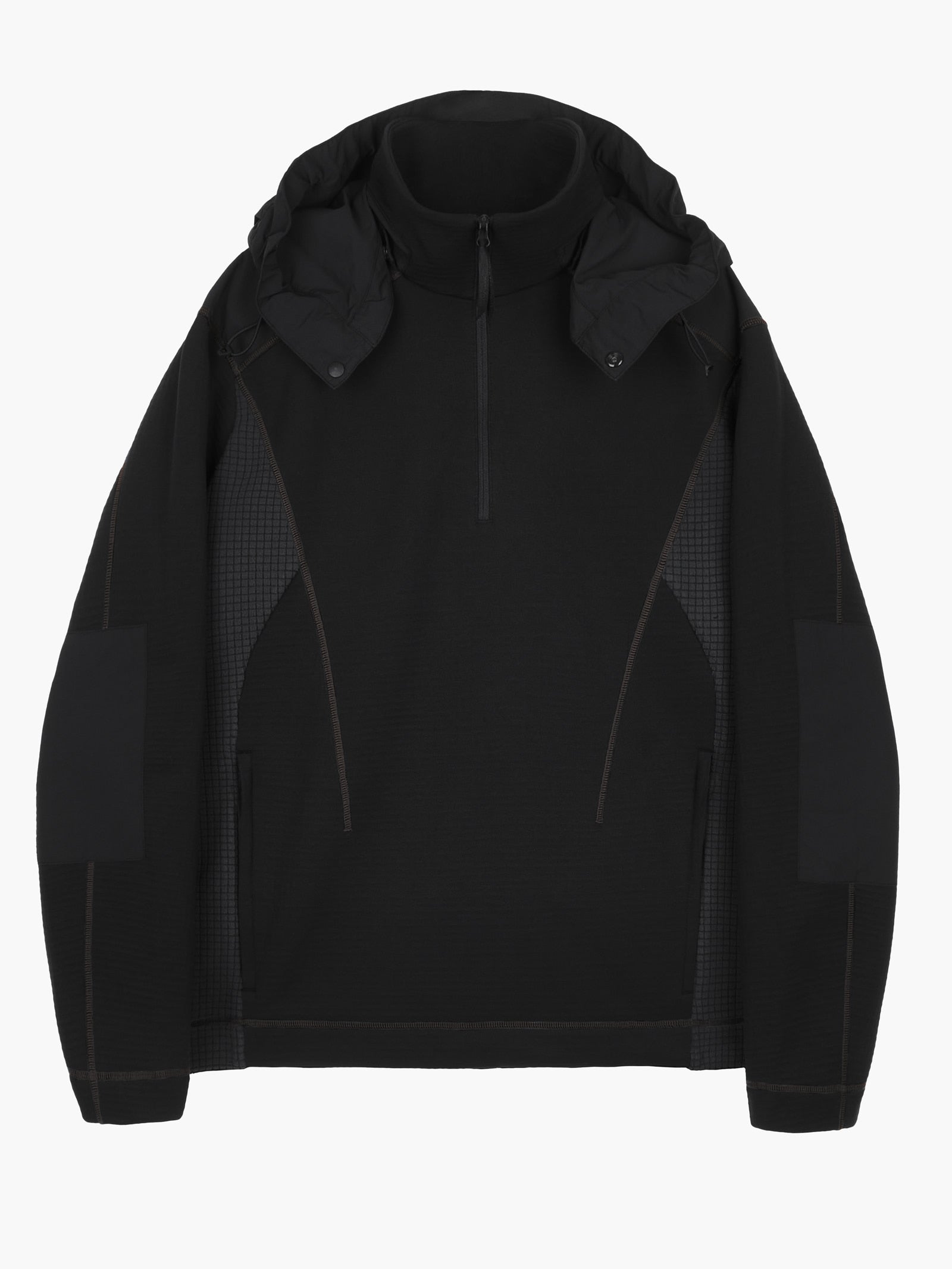 Jiyong Kim - Hooded Half Zip-Up (Black) product image 12 | TRAB K-Fashion Australia