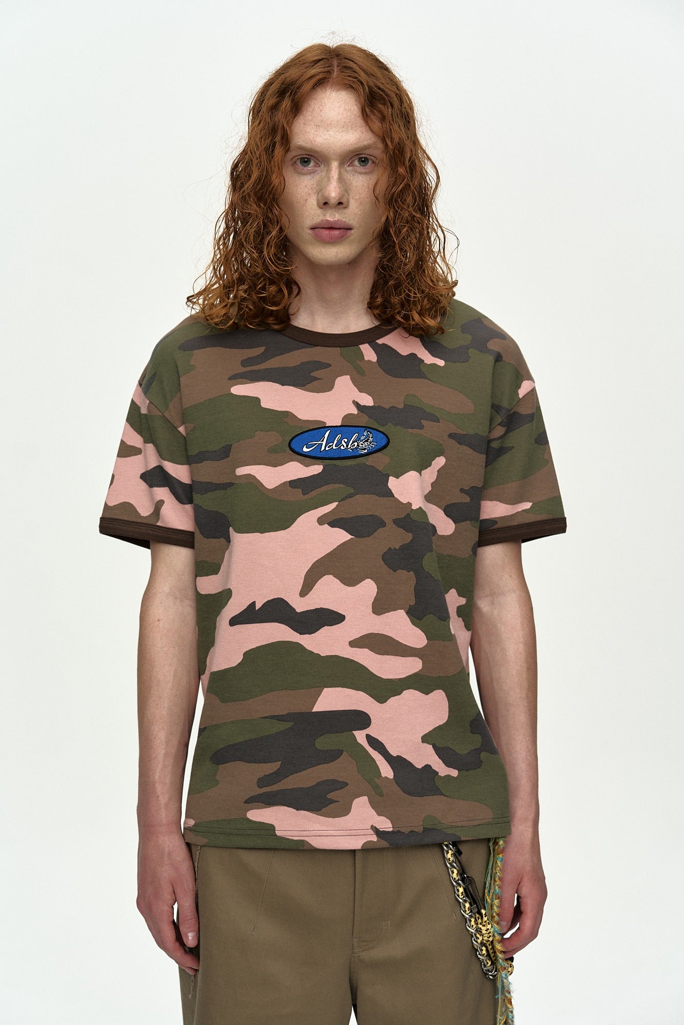 Andersson Bell - (essential) Camouflage Ringer T-Shirt (Pink Camouflage) product image 1 | TRAB K-Fashion Australia