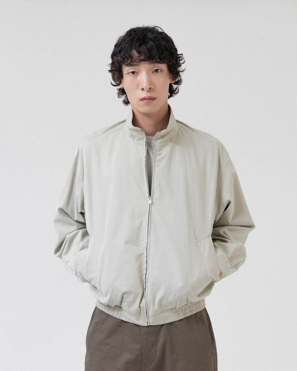 Brownyard - Stand Collar Blouson (Stone) product image 3 | TRAB K-Fashion Australia