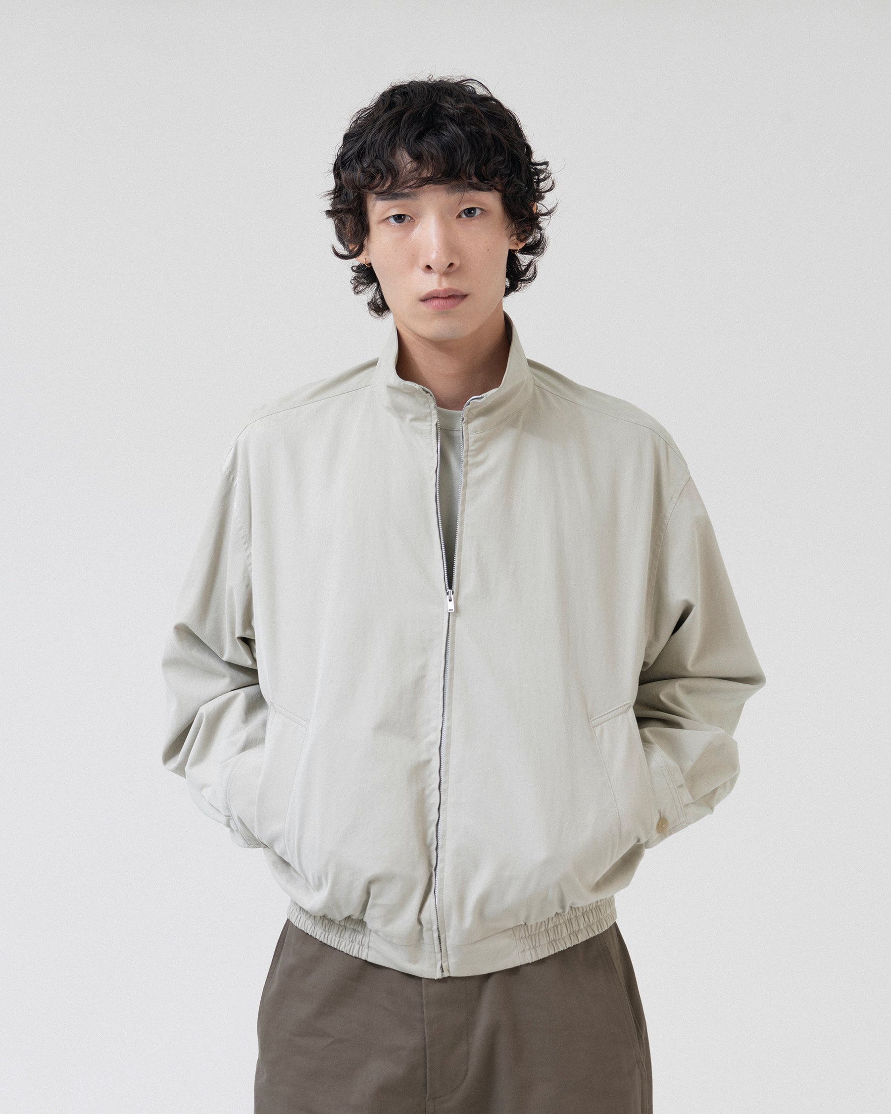 Brownyard - Stand Collar Blouson (Stone) product image 3 | TRAB K-Fashion Australia