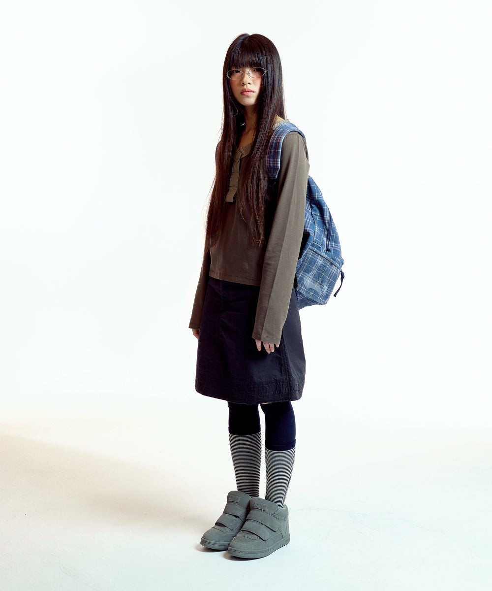 Coyseio - Chunky Sweat Check Backpack (Navy) product image 7 | TRAB K-Fashion Australia