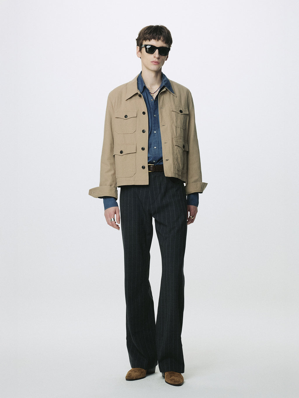 Tonywack - Cotton Linen Cropped Safari Jacket (Sand) product image 4 | TRAB K-Fashion Australia
