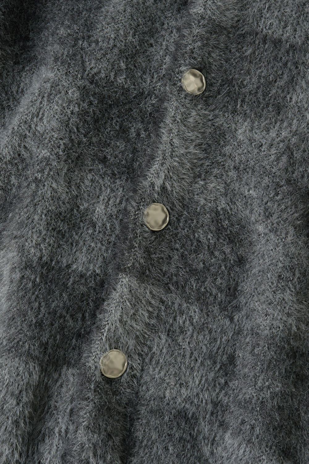 Hatchingroom - Hairy Cardigan Checkerboard (Charcoal/Grey) product image 4 | TRAB K-Fashion Australia