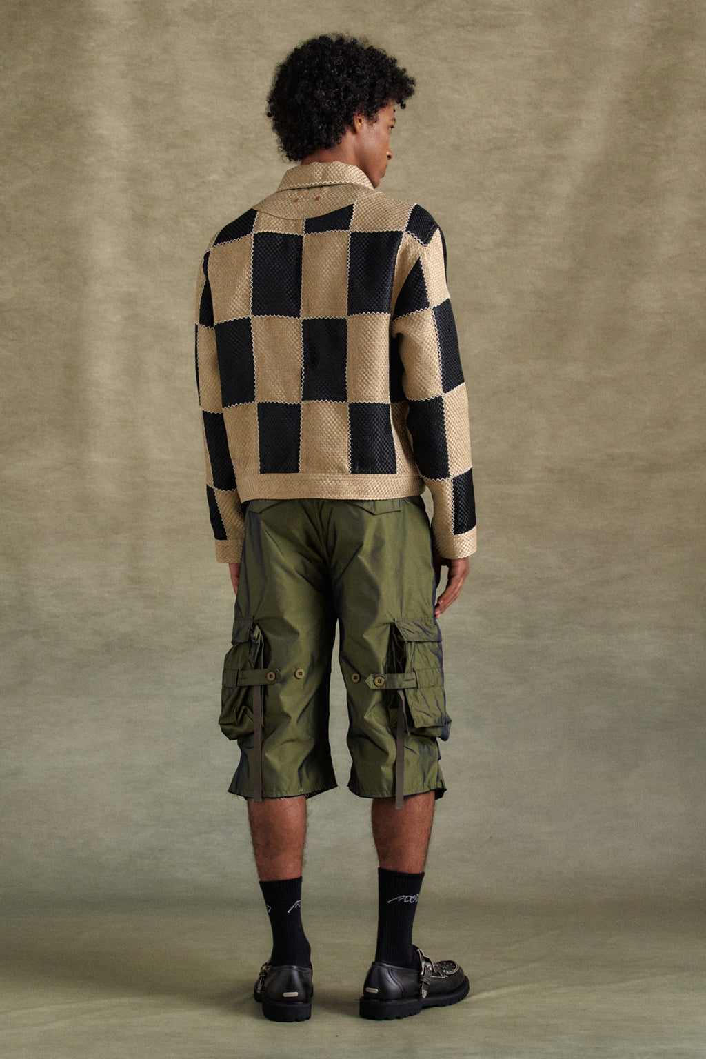 Andersson Bell - Nadrin Multi Pocket Cargo Shorts (Khaki) product image 8 | TRAB K-Fashion Australia