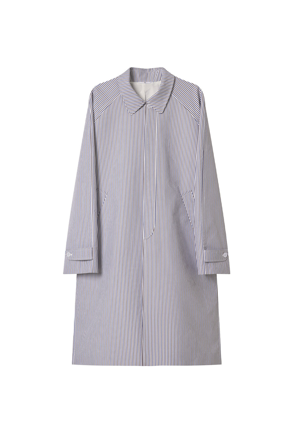 STU - Raglan Stripe Poplin Coat (White) product image 15 | TRAB K-Fashion Australia