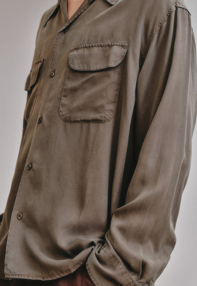 Art if acts - Tencel Two Pocket Shirt (Mud) product image 2 | TRAB K-Fashion Australia