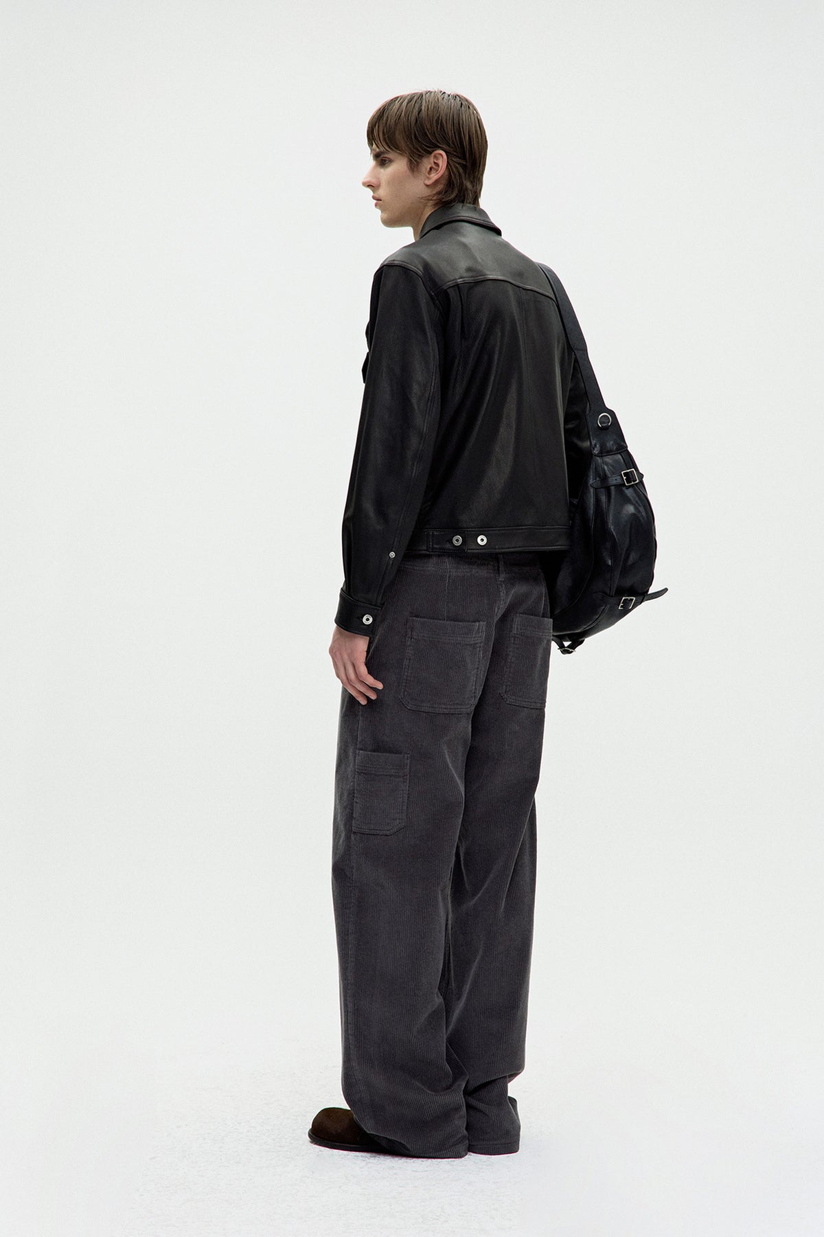 Coor - Goat Skin Pocket Trucket Jacket (Black) product image 4 | TRAB K-Fashion Australia