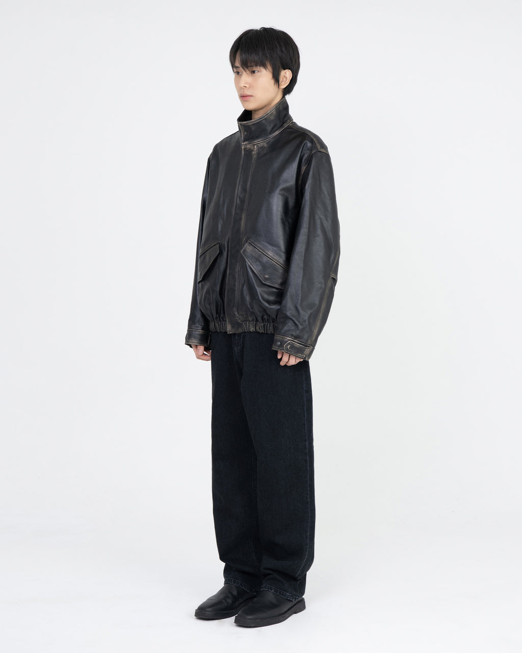 Brownyard - Leather Field Jacket (Black) product image 4 | TRAB K-Fashion Australia