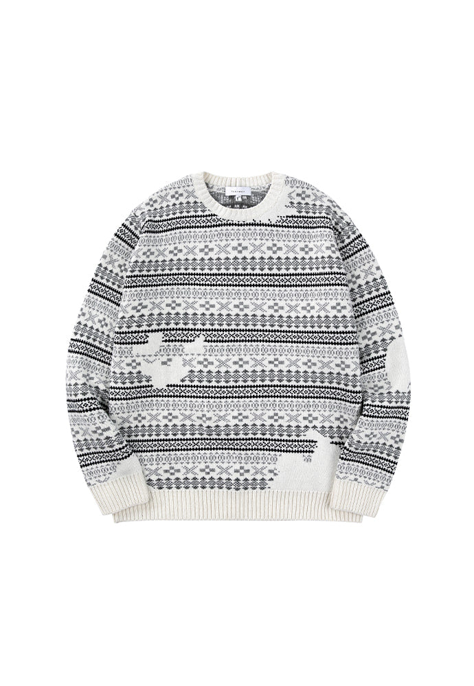 Tonywack - Flow Fair-Isle Sweater (Ecru) product image 8 | TRAB K-Fashion Australia