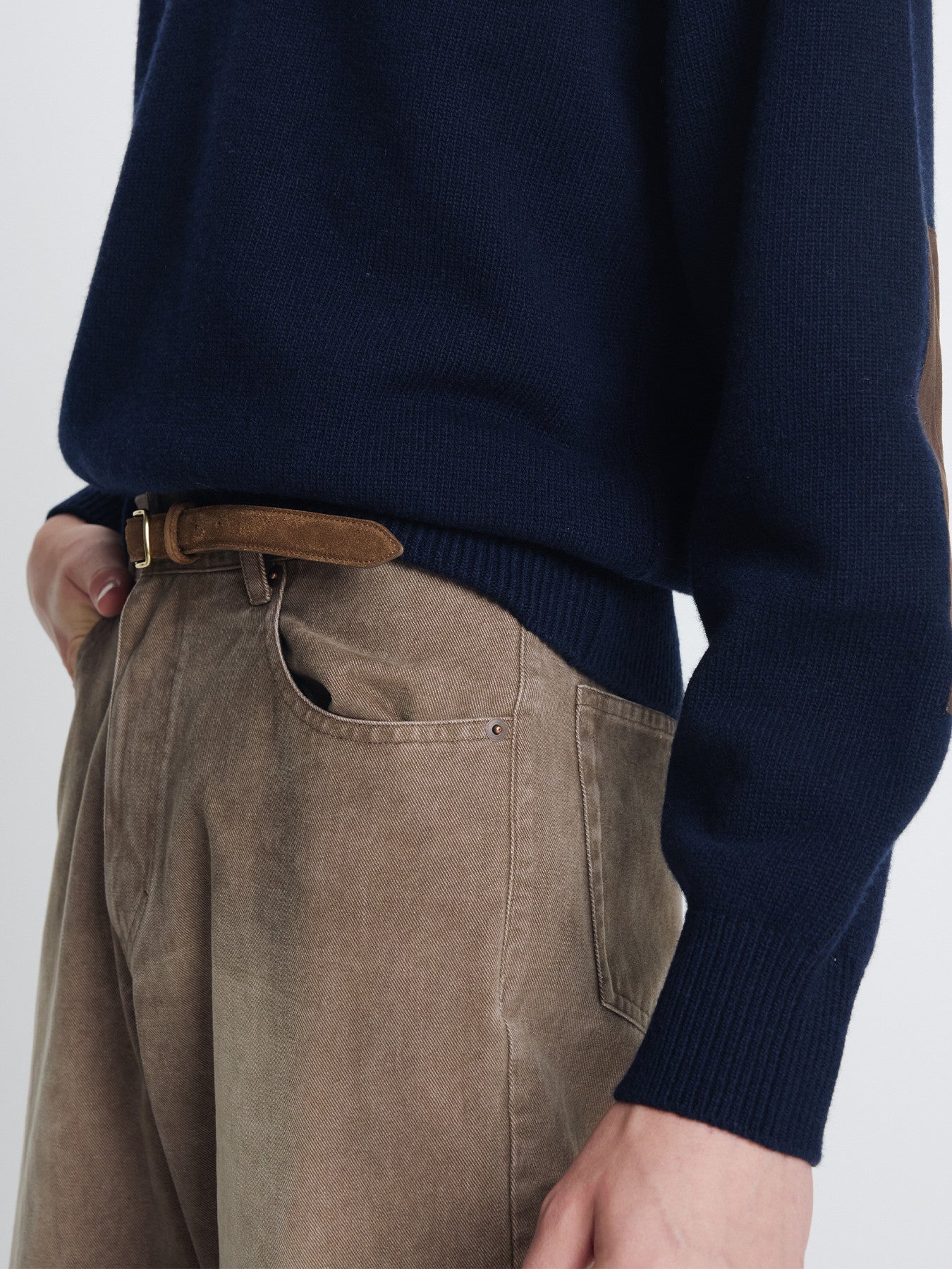 Tonywack - Re-Cut Brushed Cotton Flared Pants (Faded Brown) product image 5 | TRAB K-Fashion Australia