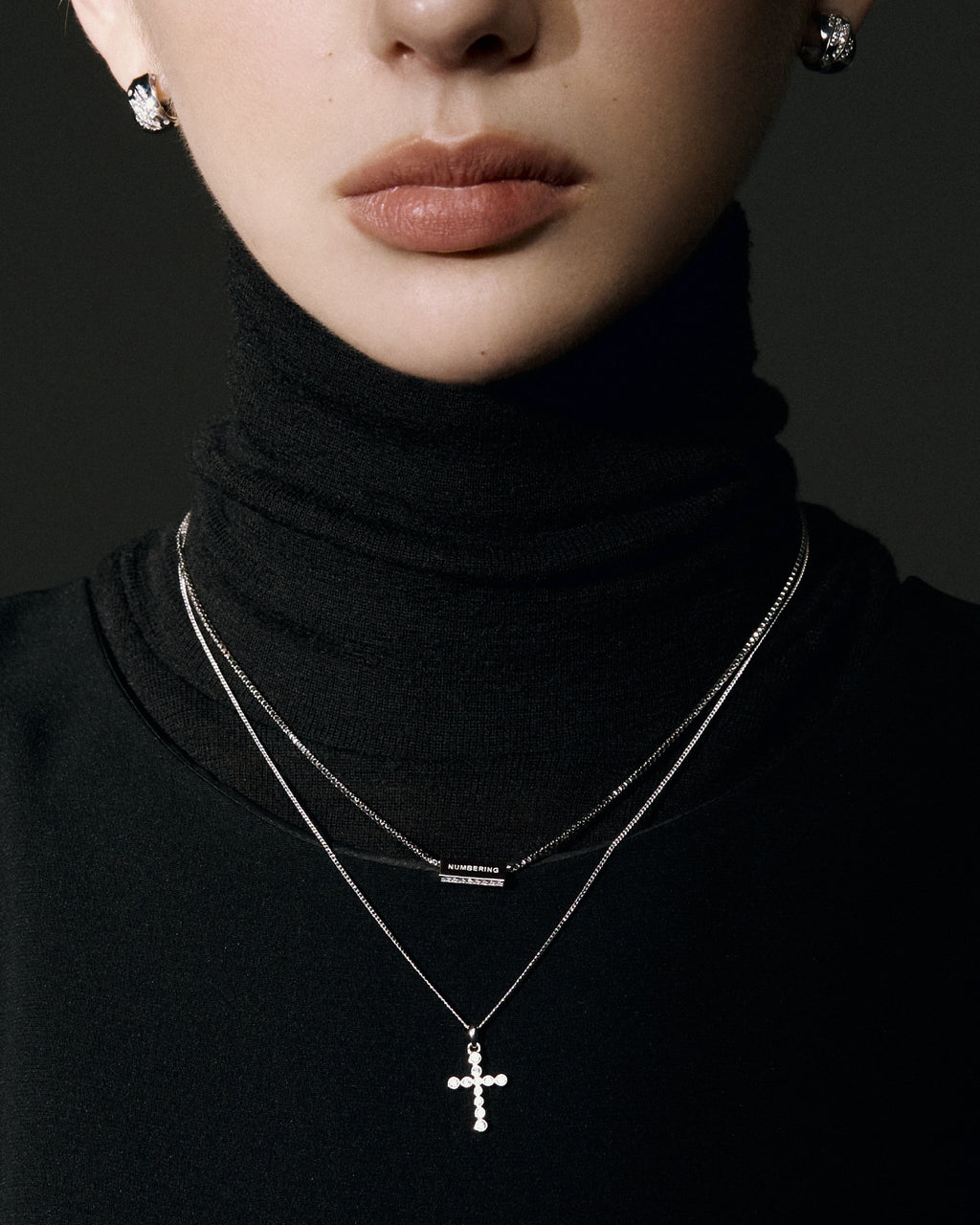 Numbering - Side Pave Bar Necklace #3726 product image 4 | TRAB K-Fashion Australia