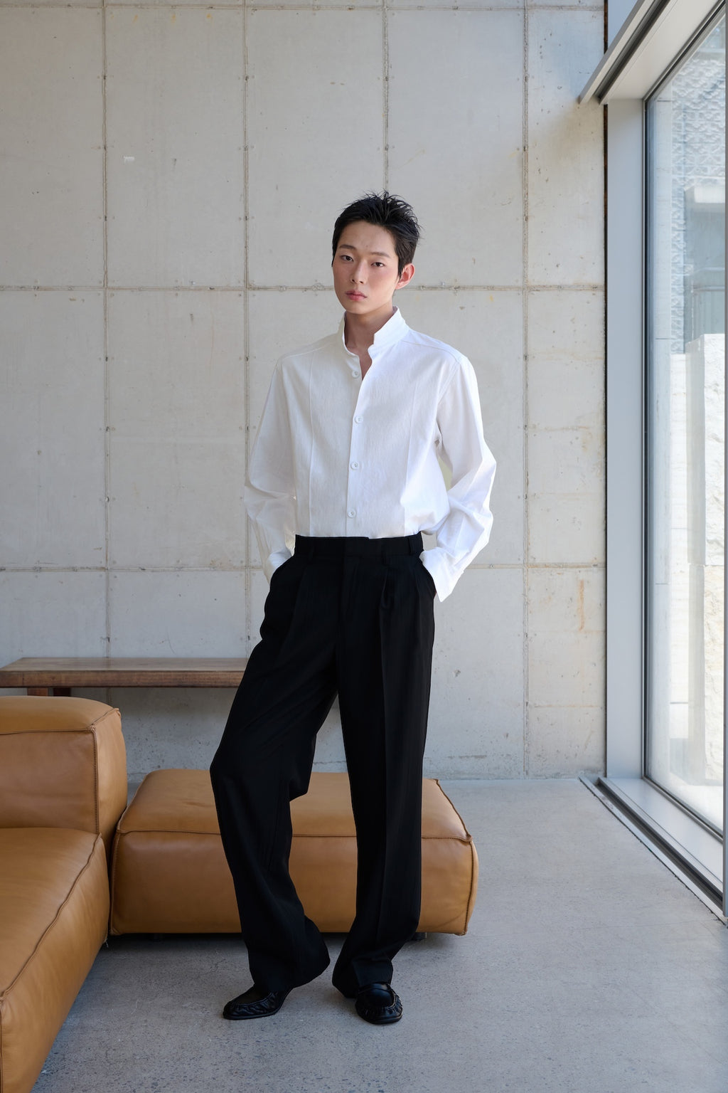 STU - 2 Tuck Crease Slacks (Black) product image 4 | TRAB K-Fashion Australia