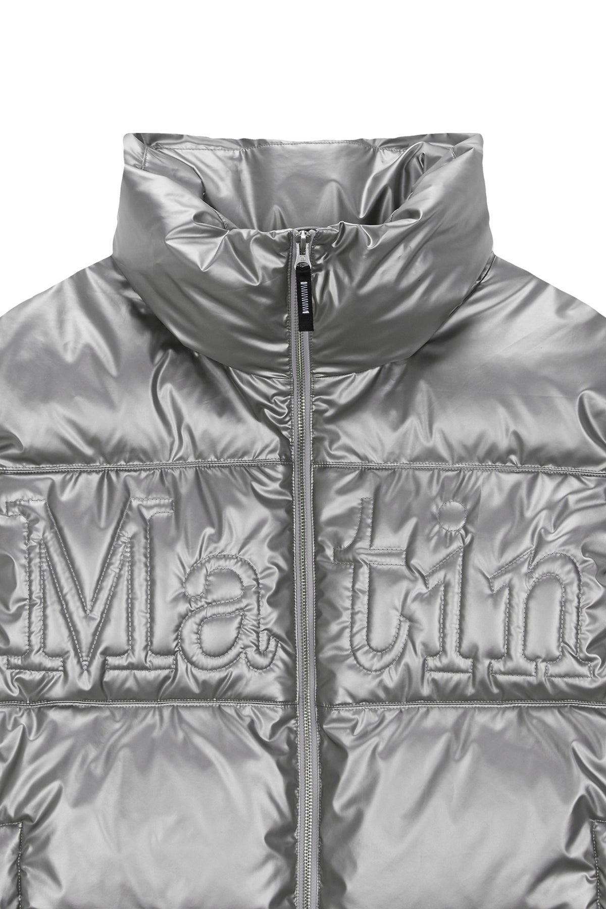 Matin Kim - Big Logo Point Down Vest (Silver) product image 3 | TRAB K-Fashion Australia