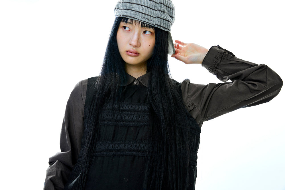 Coyseio - Rough Cut Frill Shirt (Brown) product image 6 | TRAB K-Fashion Australia