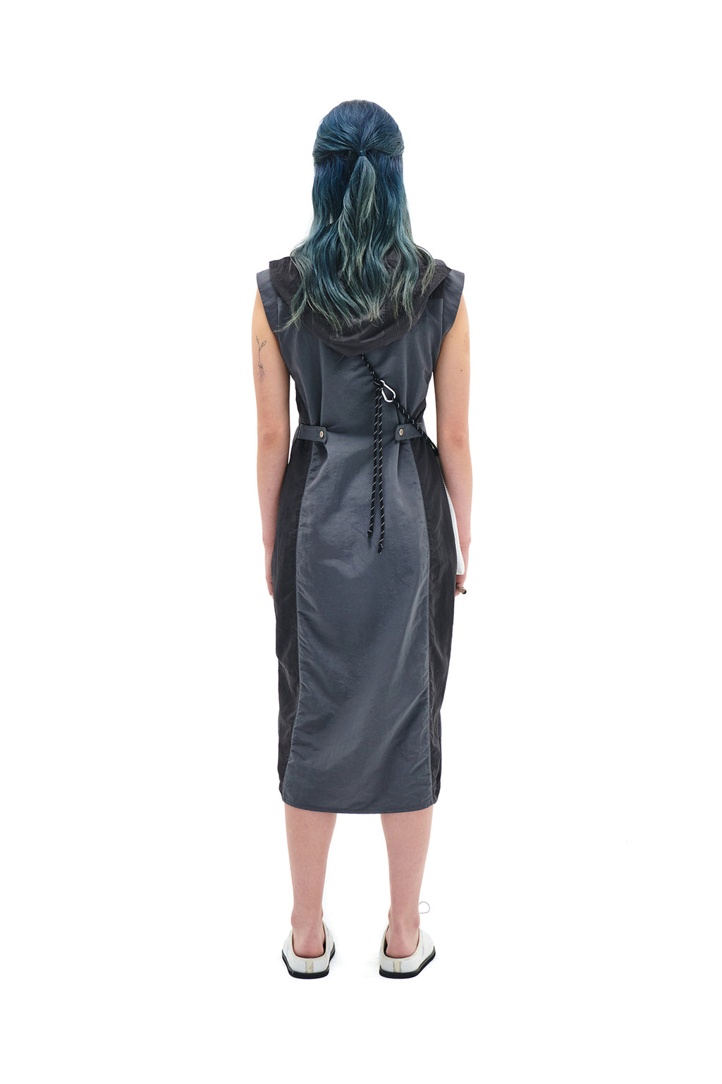 Matin Kim - Shirring Sleeveless Zip Up Dress (Charcoal) product image 7 | TRAB K-Fashion Australia