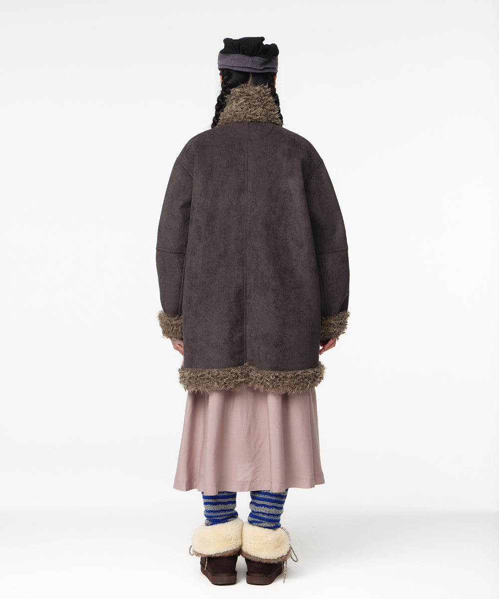 Coyseio - Hairy Suede Mustang Jacket (Charcoal) product image 10 | TRAB K-Fashion Australia