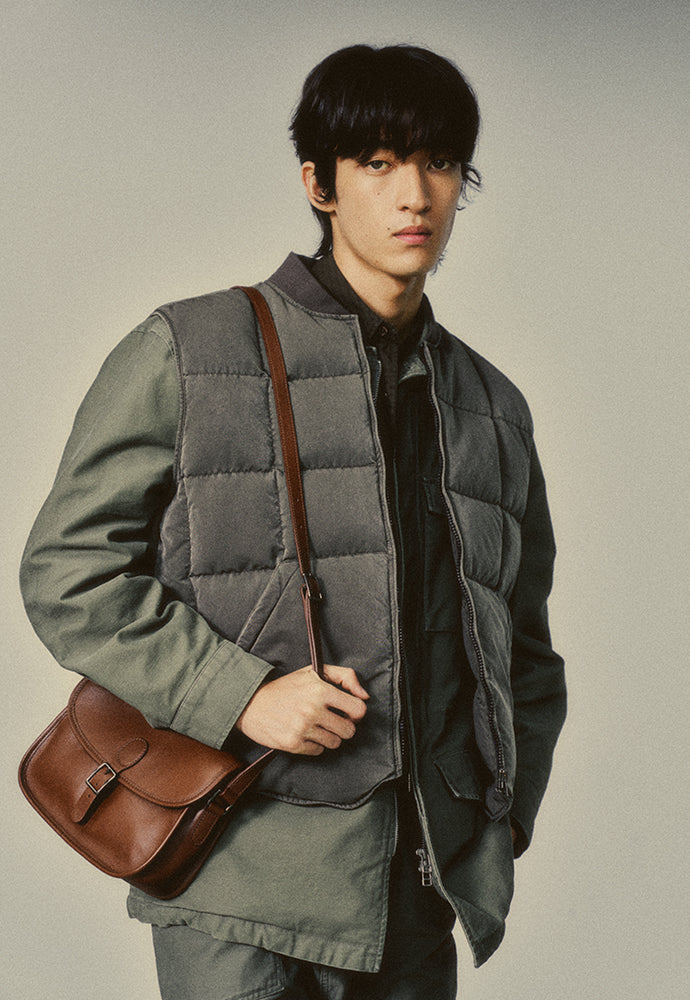 Art if acts - Garment Washed Quilted Vest (Vintage Moss) product image 7 | TRAB K-Fashion Australia
