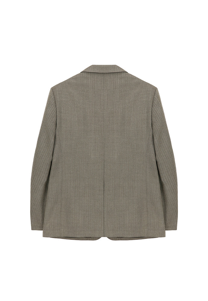 Tonywack - Signature 2-Button Blazer (Beige Herringbone) product image 7 | TRAB K-Fashion Australia