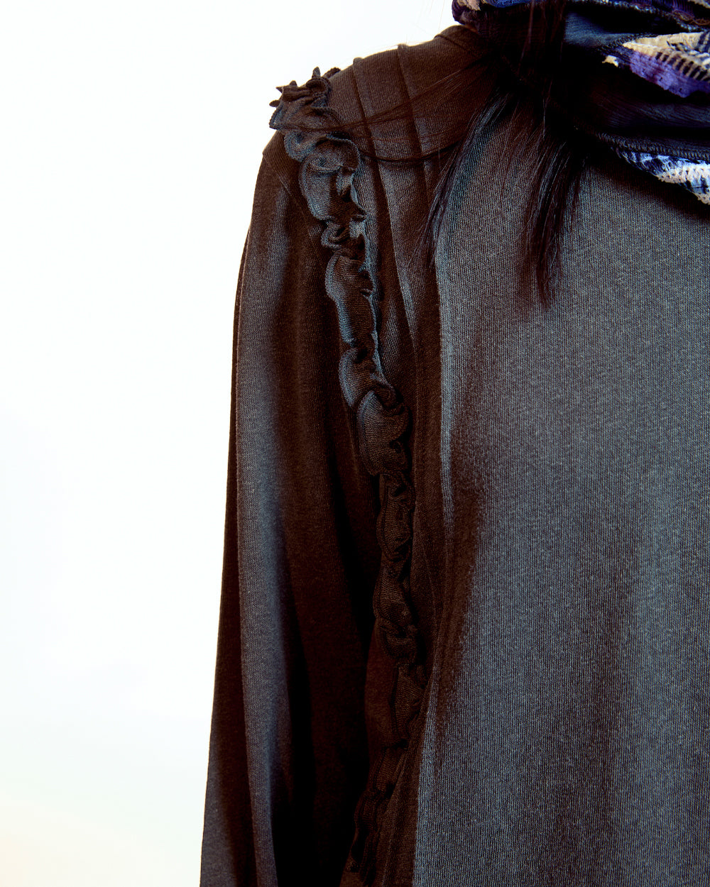Coyseio - Double Ruffle Long Sleeve (Dark Grey) product image 9 | TRAB K-Fashion Australia