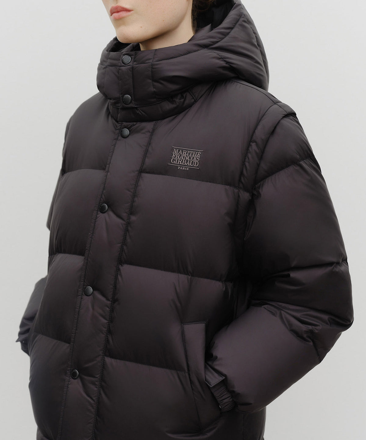 Marithe & Francois Girbaud - Detatchable Down Jacket (Black) product image 4 | TRAB K-Fashion Australia