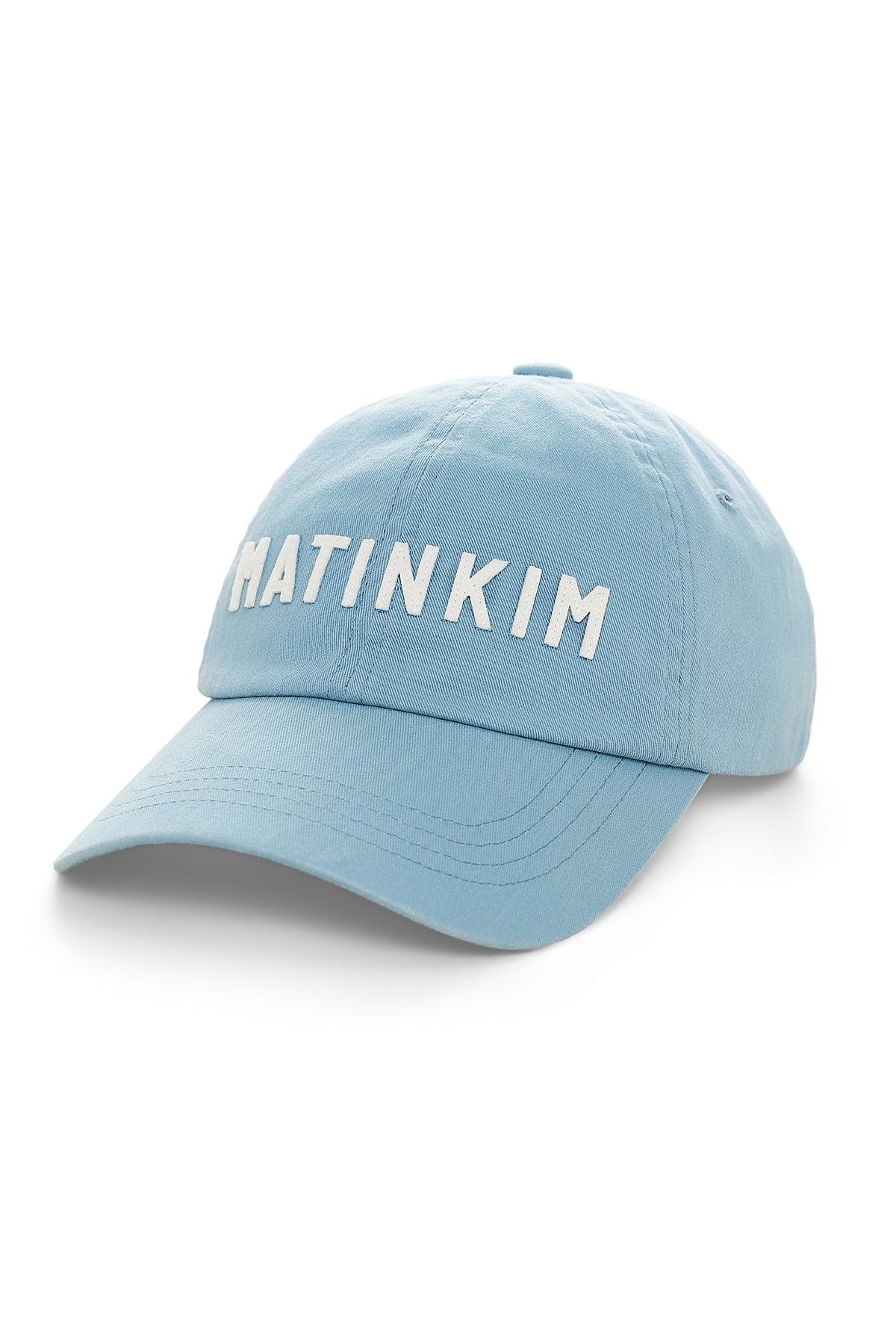 Matin Kim - Applique Felt Logo Ball Cap (Light Blue) product image 5 | TRAB K-Fashion Australia