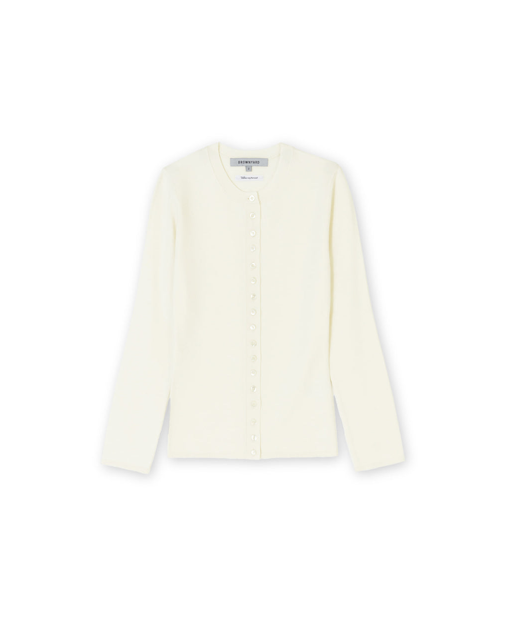 Brownyard - Slim Round Cardigan (Ivory) product image 5 | TRAB K-Fashion Australia