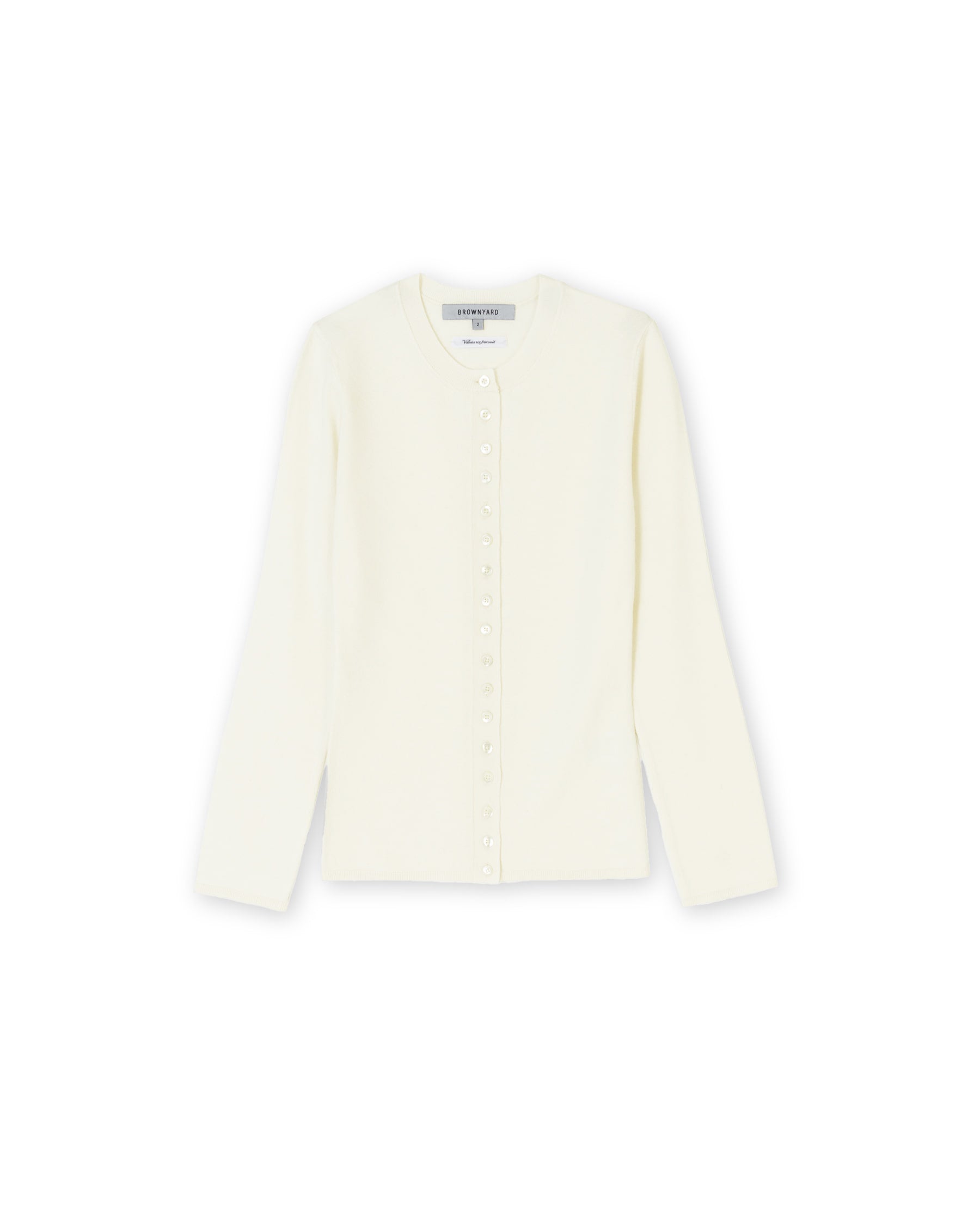 Brownyard - Slim Round Cardigan (Ivory) product image 5 | TRAB K-Fashion Australia