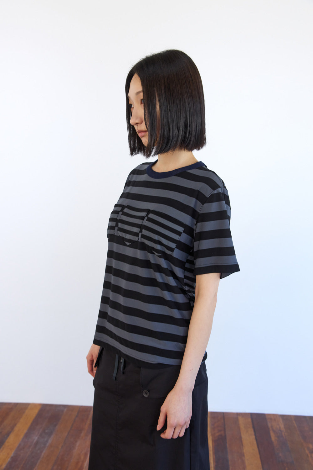 Hatchingroom - Triple Pocket Tee Stripe (Graphite) product image 13 | TRAB K-Fashion Australia