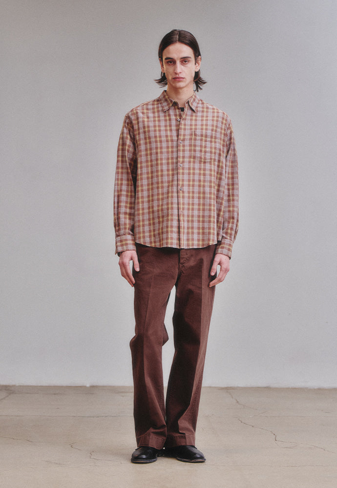 Art if acts - French Check Shirt (Brown/Blue) product image 4 | TRAB K-Fashion Australia