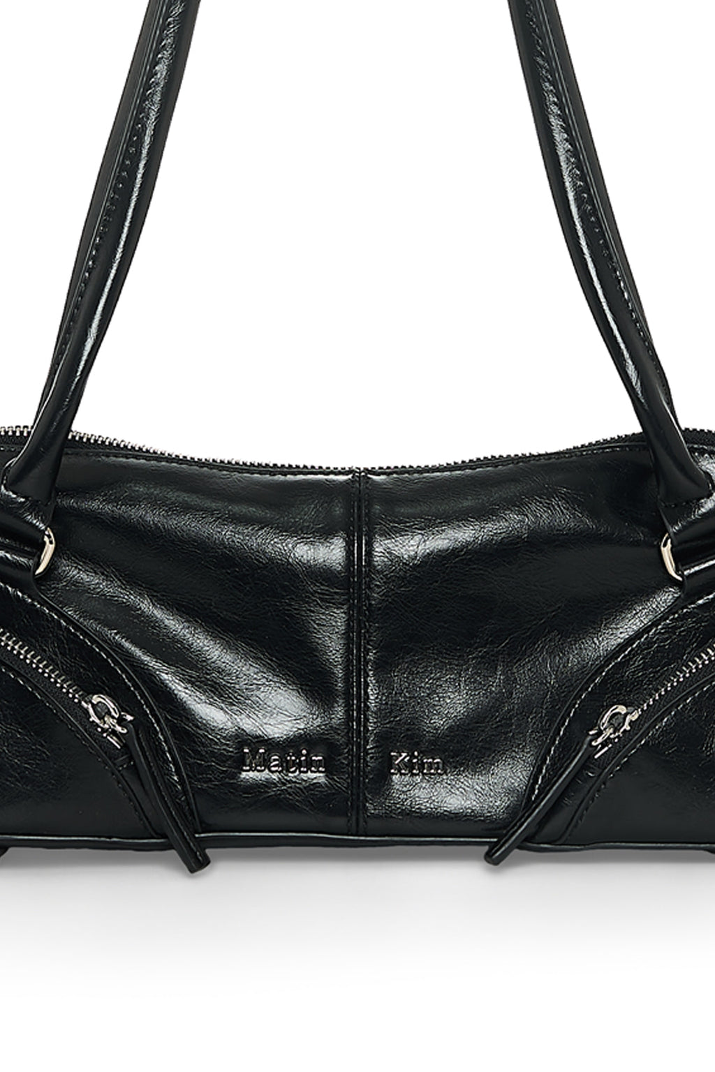 Matin Kim - Curve Zip Baguette Bag (Black) product image 4 | TRAB K-Fashion Australia