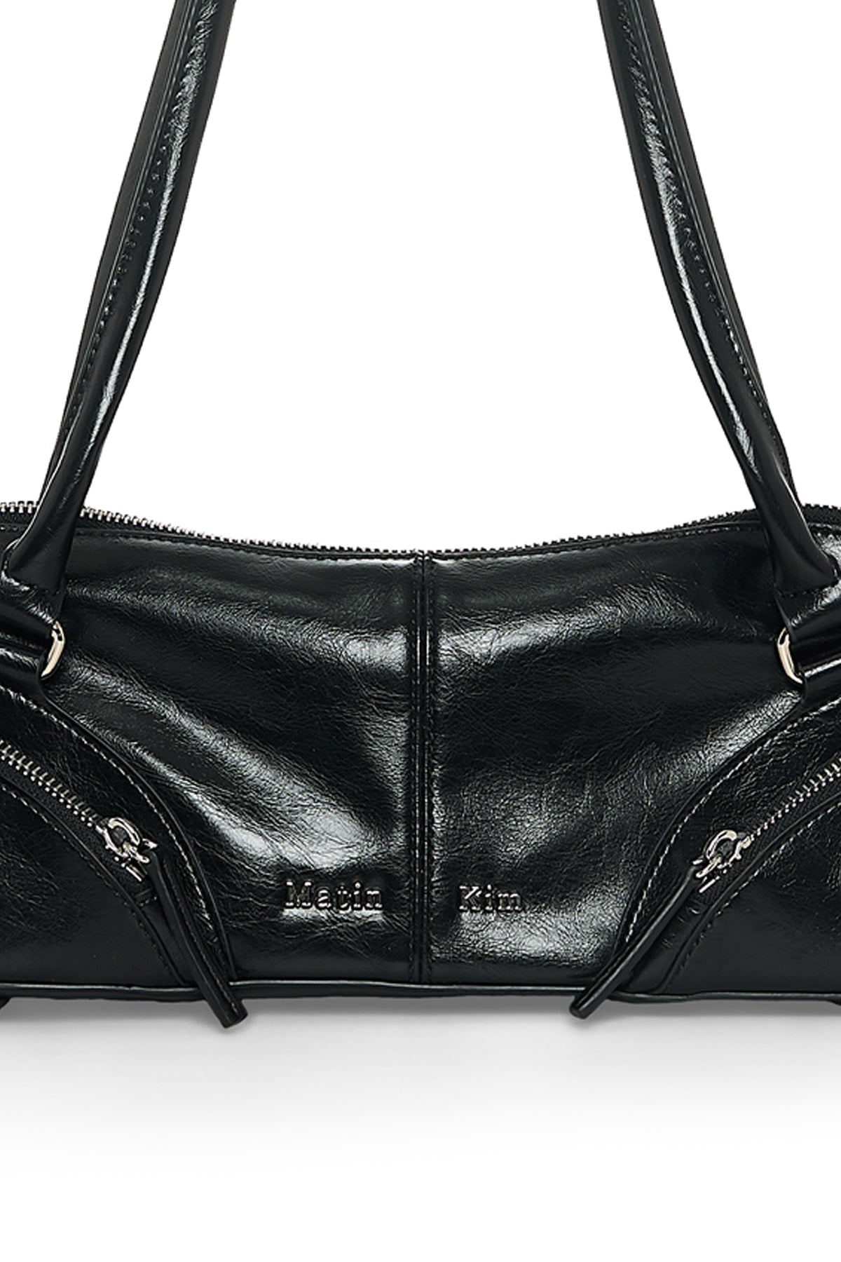 Matin Kim - Curve Zip Baguette Bag (Black) product image 4 | TRAB K-Fashion Australia