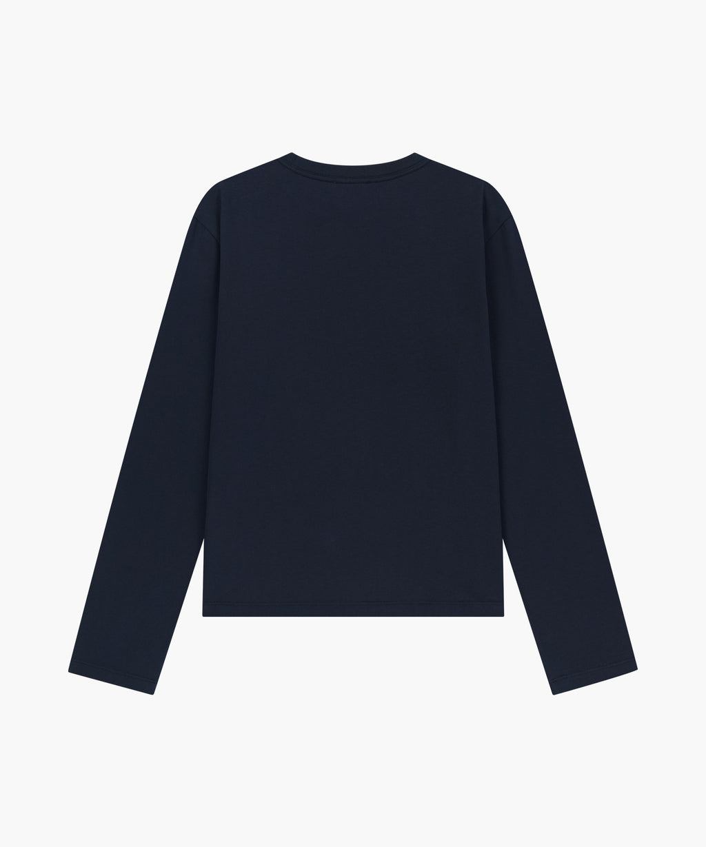 Marithe & Francois Girbaud - Small Classic Logo Long Sleeve Tee (Navy) product image 6 | TRAB K-Fashion Australia