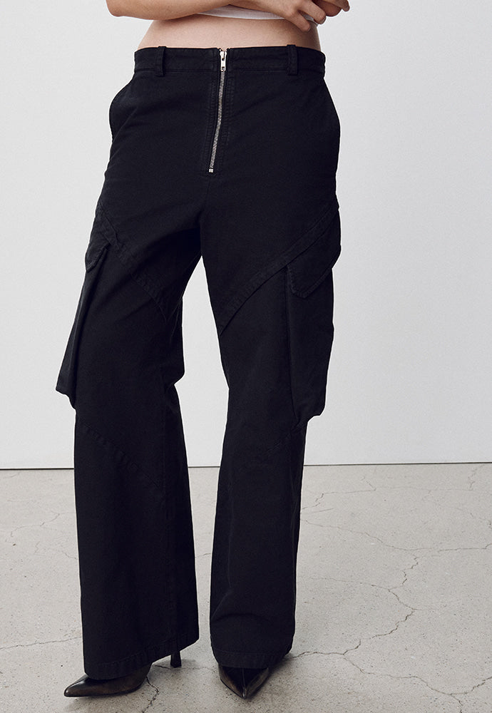 Tonywack - Garment-Dyed Gabardine Wide Cargo Pants (Carbon Pigment) product image 4 | TRAB K-Fashion Australia