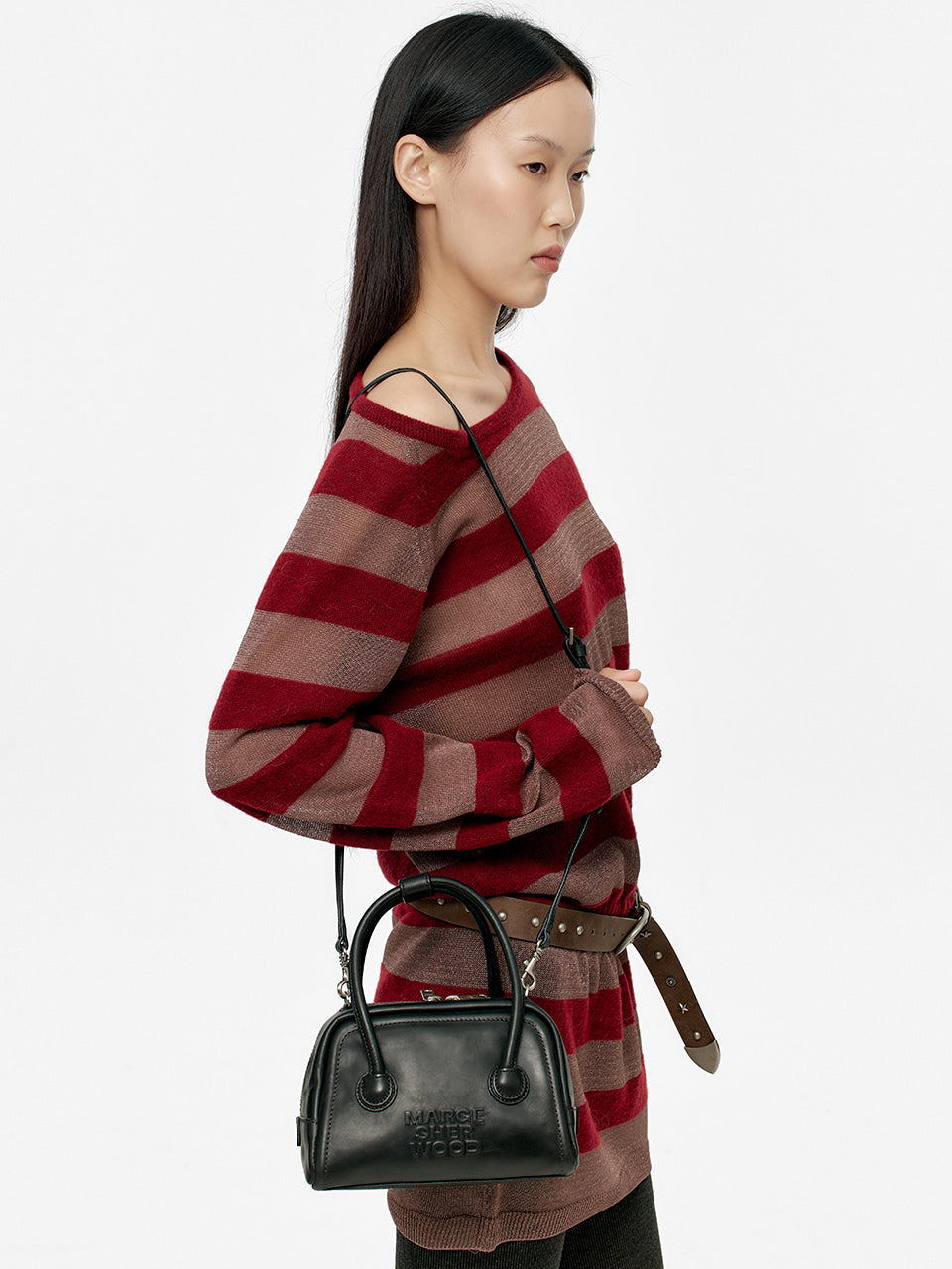 Marge Sherwood - Soft Tote Mini (Black Pull-Up) product image 2 | TRAB K-Fashion Australia