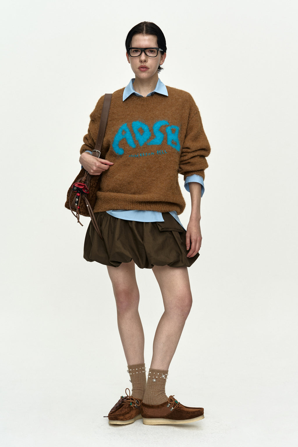 Andersson Bell - Adsb Intarsia Crew-Neck Sweater (Brown) product image 12 | TRAB K-Fashion Australia