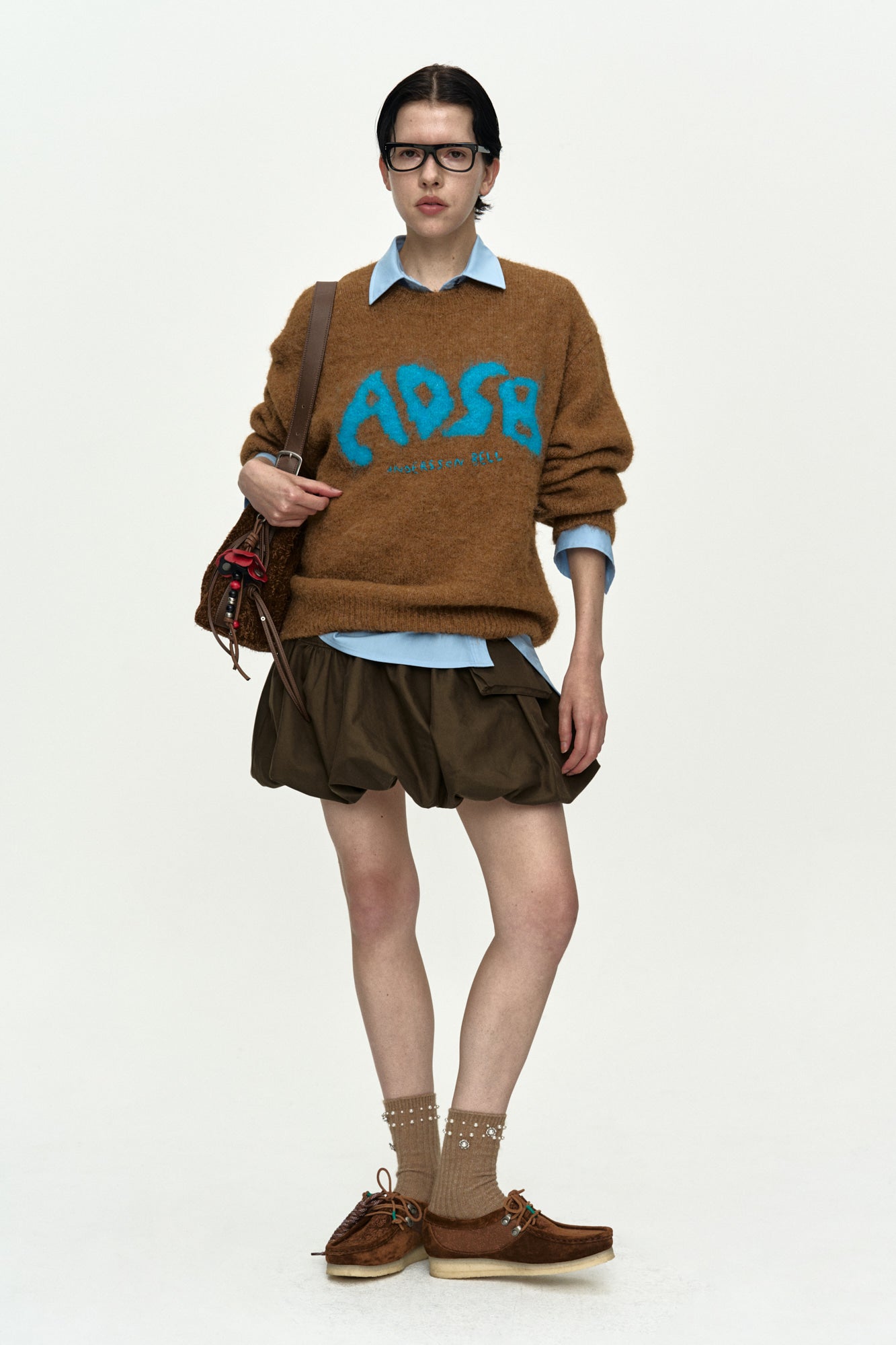 Andersson Bell - Adsb Intarsia Crew-Neck Sweater (Brown) product image 12 | TRAB K-Fashion Australia