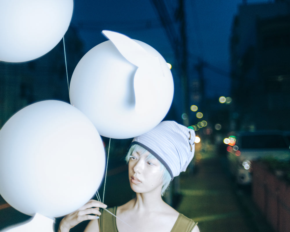 Coyseio - Reversible Drawstring Beanie (Blue Charcoal) product image 2 | TRAB K-Fashion Australia
