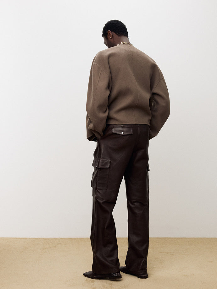 Tonywack - Hand-Made Wool Collarless Jacket (Taupe) product image 5 | TRAB K-Fashion Australia