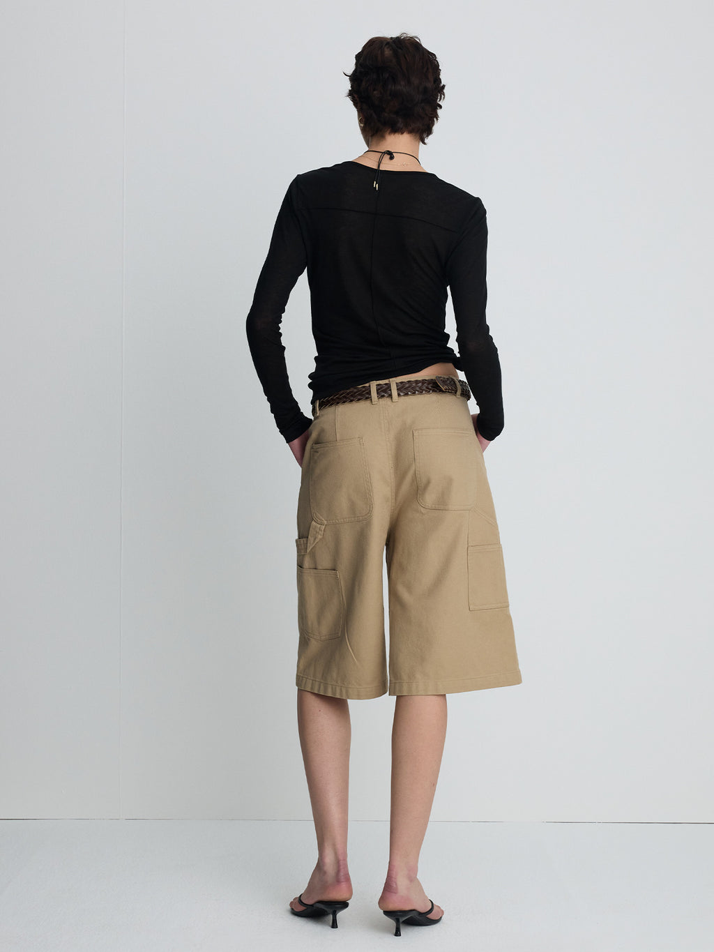 Tonywack - Cotton Relaxed Utility Shorts (Beige) product image 4 | TRAB K-Fashion Australia