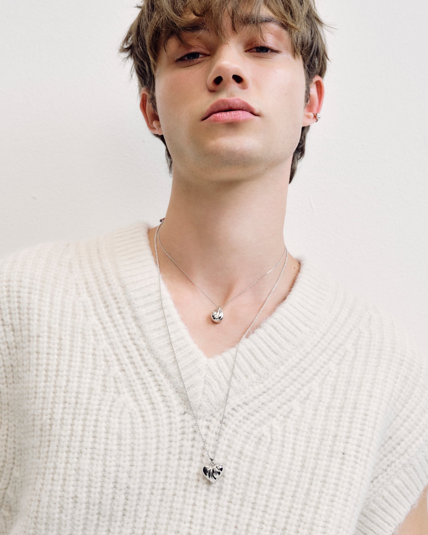 Numbering - Wavy Heart Pendant Necklace #5767 product image 1 | TRAB K-Fashion Australia